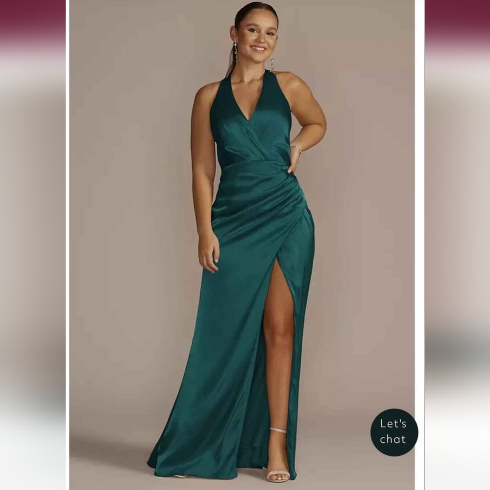 David's Bridal Teal Maxi Dress